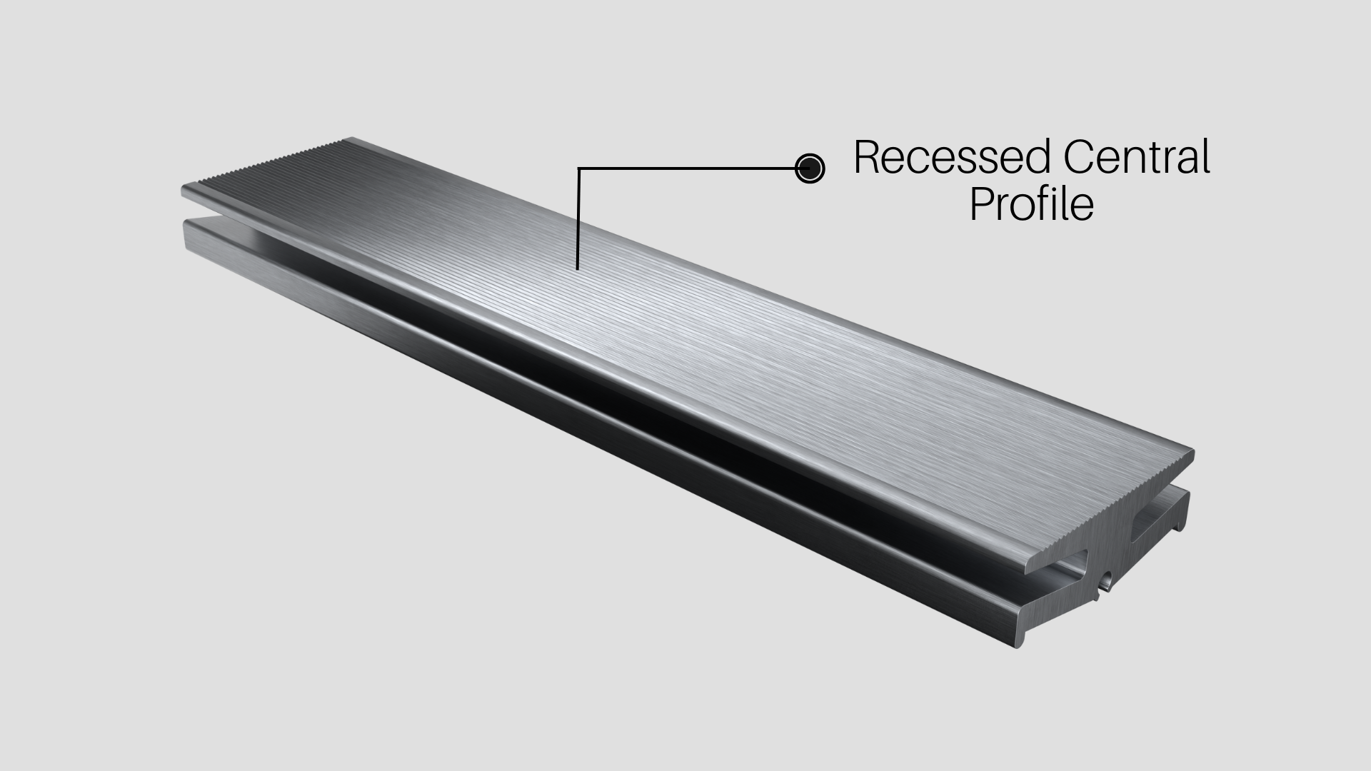 Recessed Central Profile for Concealed Finish