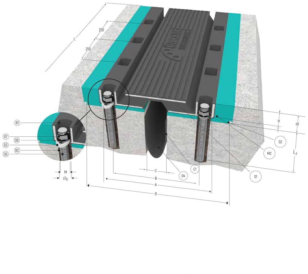 Multiflex EX-L large movement bridge expansion joint