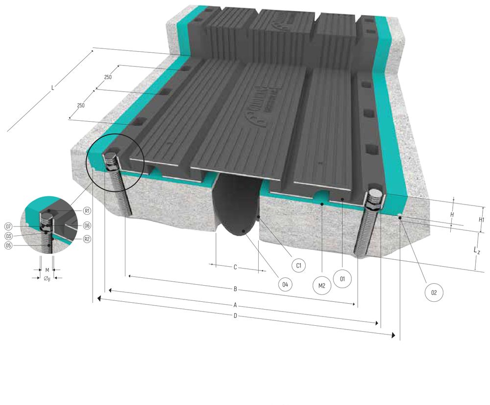 Multiflex EX-XL modular bridge expansion joint for seismic spans