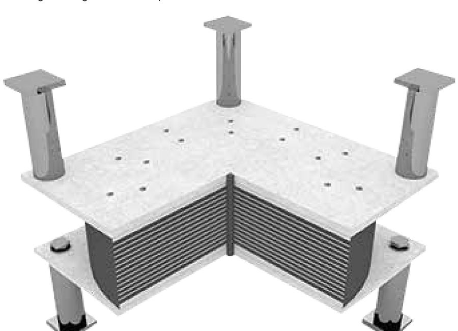 High damping rubber bearing HDRB seismic isolator