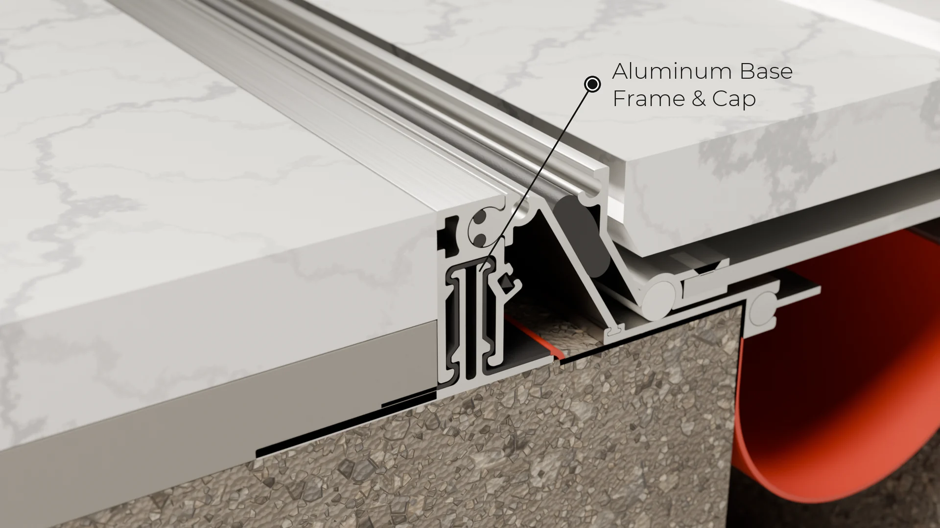 Extruded Aluminum Base Frame and Cap