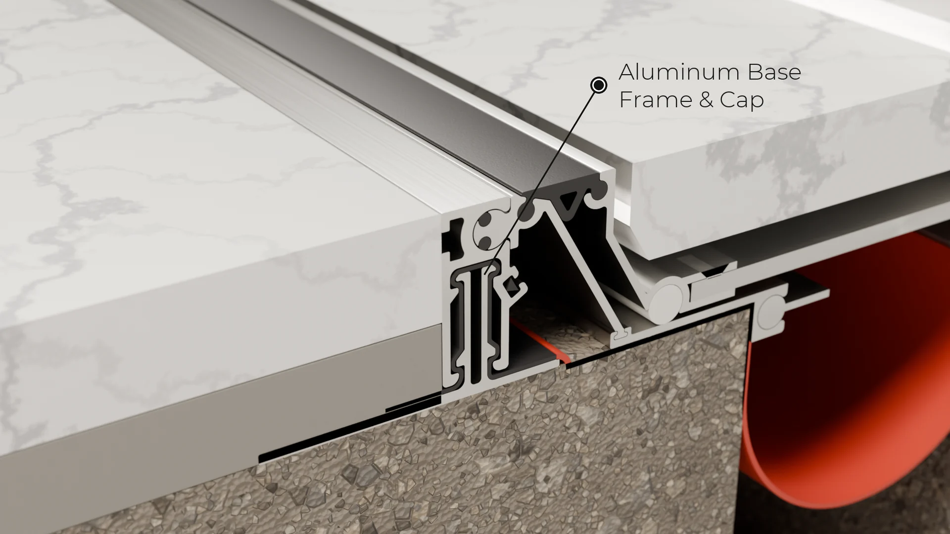 Extruded Aluminum Base Frame and Cap