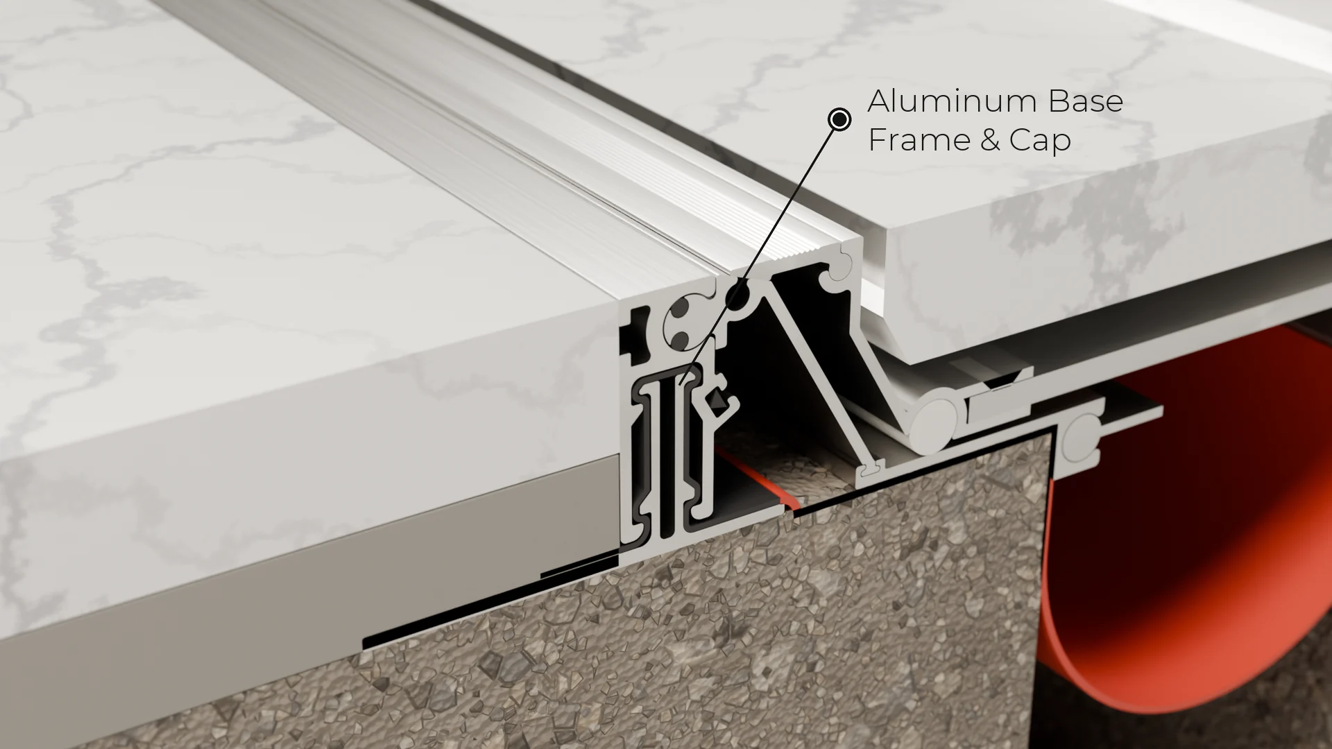 Extruded Aluminum Base Frame and Cap